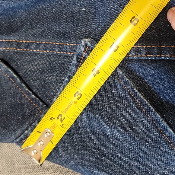 VINTAGE WRANGLER Denim Blazer NEVER WORN Raw Unwashed Denim - Picture 10 of 13